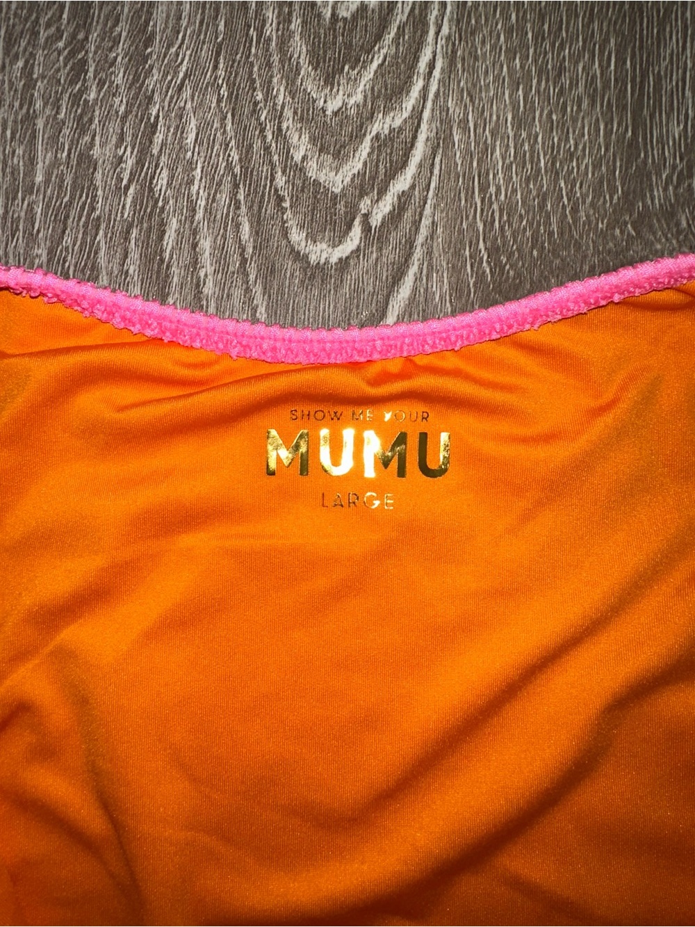 Show Me Your MuMu Colorblock Pink Yellow Orange One-Piece Swimsuit - Picture 2 of 4
